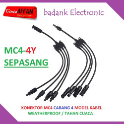 MC4-4Y Connector MC4 Cabang 4 (sepasang) 1000V Solar Panel Surya